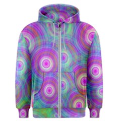 Circle Colorful Pattern Background Men s Zipper Hoodie