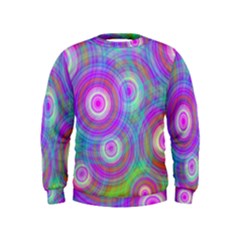 Circle Colorful Pattern Background Kids  Sweatshirt by HermanTelo