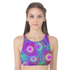 Circle Colorful Pattern Background Tank Bikini Top