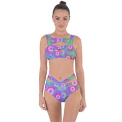 Circle Colorful Pattern Background Bandaged Up Bikini Set 