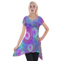 Circle Colorful Pattern Background Short Sleeve Side Drop Tunic View1