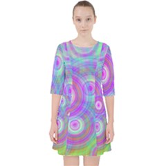 Circle Colorful Pattern Background Pocket Dress