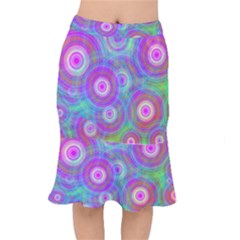 Circle Colorful Pattern Background Mermaid Skirt