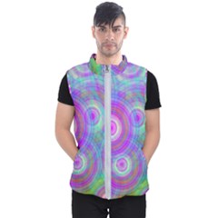 Circle Colorful Pattern Background Men s Puffer Vest