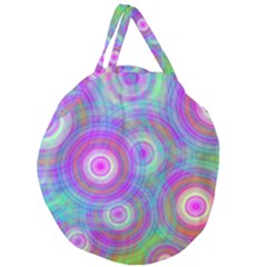 Circle Colorful Pattern Background Giant Round Zipper Tote