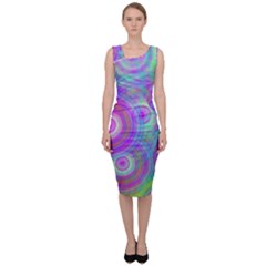 Circle Colorful Pattern Background Sleeveless Pencil Dress