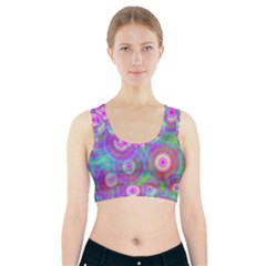 Circle Colorful Pattern Background Sports Bra With Pocket by HermanTelo