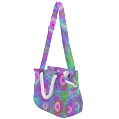 Circle Colorful Pattern Background Rope Handles Shoulder Strap Bag