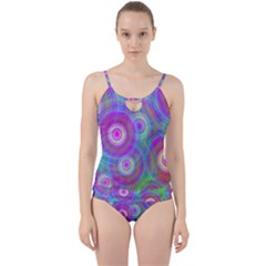 Circle Colorful Pattern Background Cut Out Top Tankini Set by HermanTelo