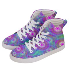 Circle Colorful Pattern Background Women s Hi-top Skate Sneakers