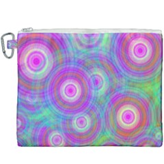 Circle Colorful Pattern Background Canvas Cosmetic Bag (xxxl)