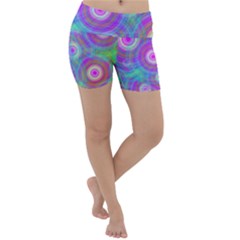 Circle Colorful Pattern Background Lightweight Velour Yoga Shorts