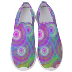 Circle Colorful Pattern Background Men s Slip On Sneakers