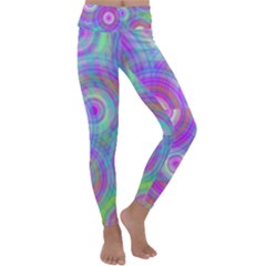 Circle Colorful Pattern Background Kids  Lightweight Velour Classic Yoga Leggings