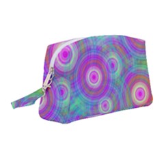 Circle Colorful Pattern Background Wristlet Pouch Bag (medium)