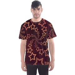 Gold Stars Spiral Chic Men s Sports Mesh Tee