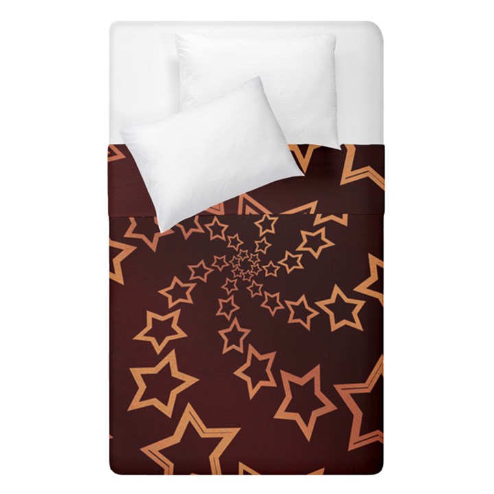 Gold Stars Spiral Chic Duvet Cover Double Side (Single Size)