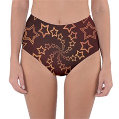 Gold Stars Spiral Chic Reversible High-waist Bikini Bottoms