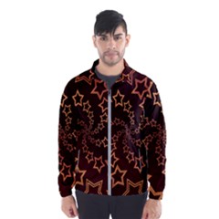 Gold Stars Spiral Chic Men s Windbreaker