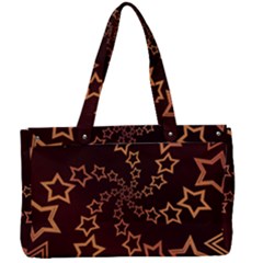 Gold Stars Spiral Chic Canvas Work Bag