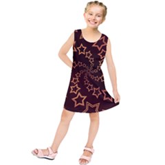 Gold Stars Spiral Chic Kids  Tunic Dress