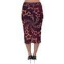 Gold Stars Spiral Chic Velvet Midi Pencil Skirt View2