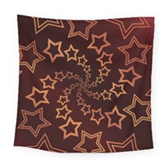 Gold Stars Spiral Chic Square Tapestry (large)