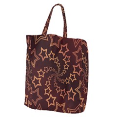 Gold Stars Spiral Chic Giant Grocery Tote