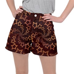 Gold Stars Spiral Chic Ripstop Shorts