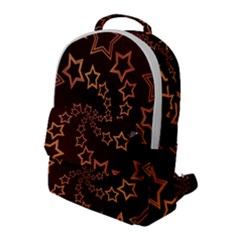 Gold Stars Spiral Chic Flap Pocket Backpack (large)