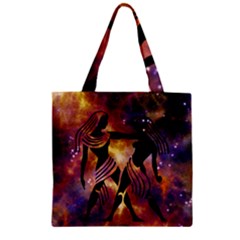 Zodiac Horoscope Astrology Zipper Grocery Tote Bag