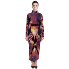 Zodiac Horoscope Astrology Turtleneck Maxi Dress