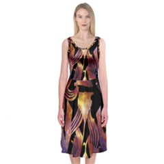 Zodiac Horoscope Astrology Midi Sleeveless Dress