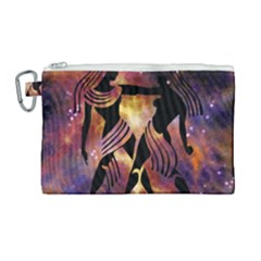 Zodiac Horoscope Astrology Canvas Cosmetic Bag (large) by HermanTelo