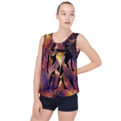 Zodiac Horoscope Astrology Bubble Hem Chiffon Tank Top by HermanTelo