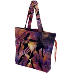 Zodiac Horoscope Astrology Drawstring Tote Bag by HermanTelo