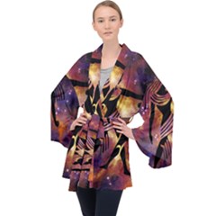 Zodiac Horoscope Astrology Velvet Kimono Robe by HermanTelo