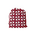 Graphic Heart Pattern Red White Drawstring Pouch (Medium) View2