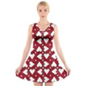 Graphic Heart Pattern Red White V-Neck Sleeveless Dress View1