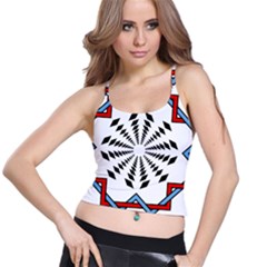 Star Illusion Mandala Spaghetti Strap Bra Top