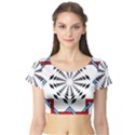 Star Illusion Mandala Short Sleeve Crop Top View1