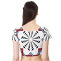 Star Illusion Mandala Short Sleeve Crop Top View2