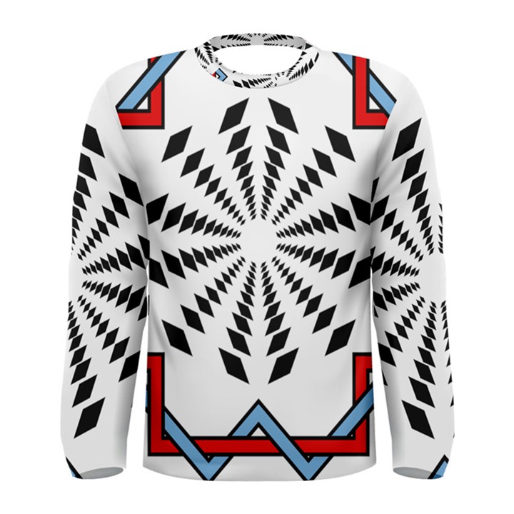 Star Illusion Mandala Men s Long Sleeve Tee