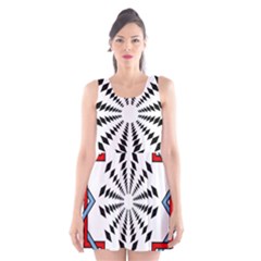 Star Illusion Mandala Scoop Neck Skater Dress