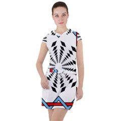 Star Illusion Mandala Drawstring Hooded Dress