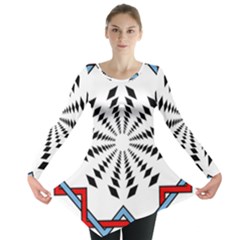 Star Illusion Mandala Long Sleeve Tunic 