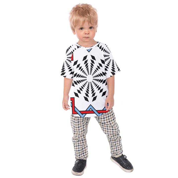 Star Illusion Mandala Kids  Raglan Tee