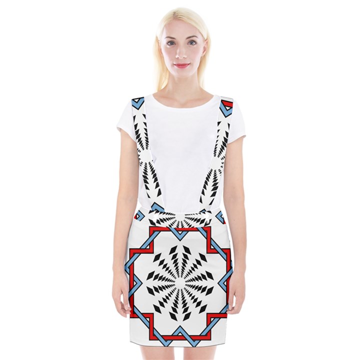 Star Illusion Mandala Braces Suspender Skirt