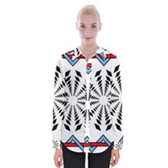 Star Illusion Mandala Womens Long Sleeve Shirt