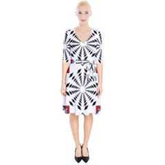 Star Illusion Mandala Wrap Up Cocktail Dress